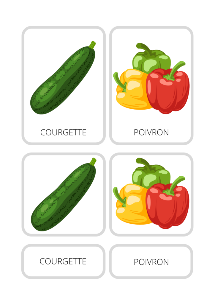 Imprimables gratuits légumes nomenclature